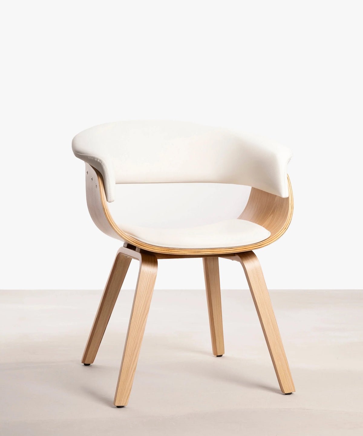 Chaise de salle à manger en bois et similicuir Beckett