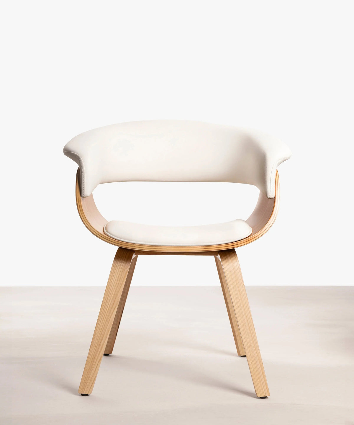 Chaise de salle à manger en bois et similicuir Beckett