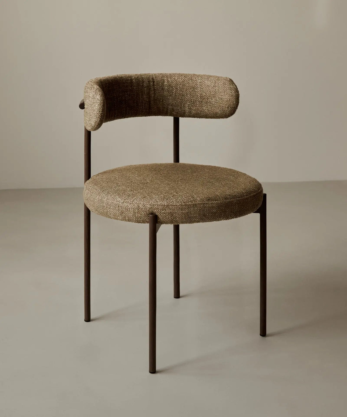 Chaise de salle à manger en tissu et métal Alexia