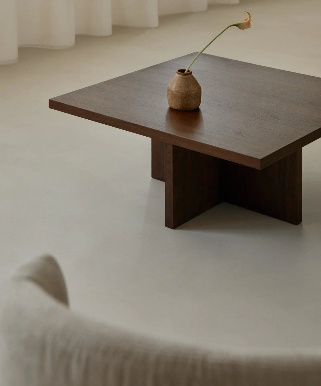 Table basse carrée en bois Nara (80x80 cm)