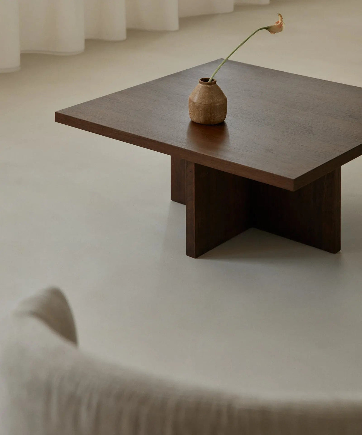 Table basse carrée en bois Nara (80x80 cm)