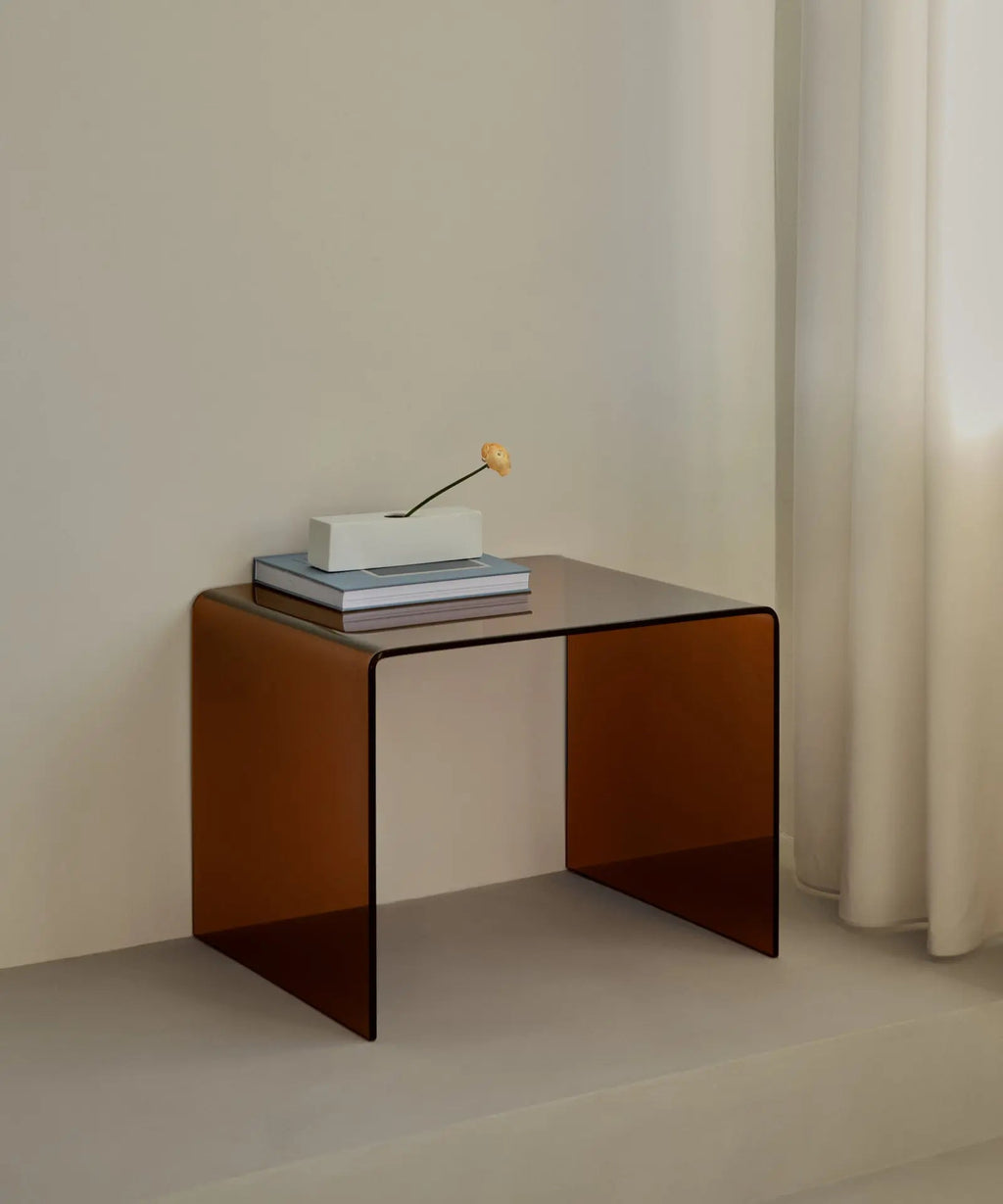 Table en verre trempé Jolene (63x50 cm)