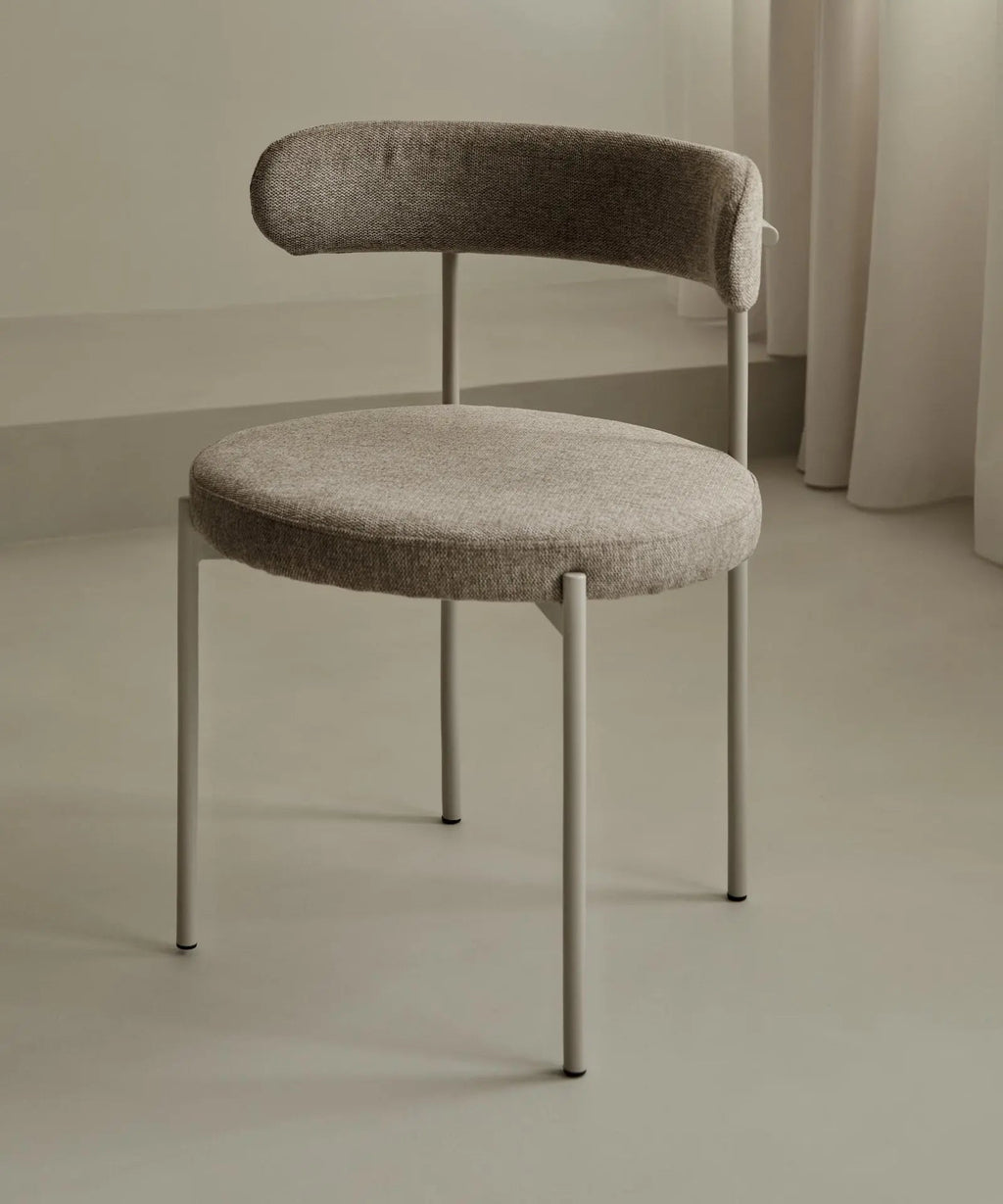 Chaise de salle à manger en tissu et métal Alexia