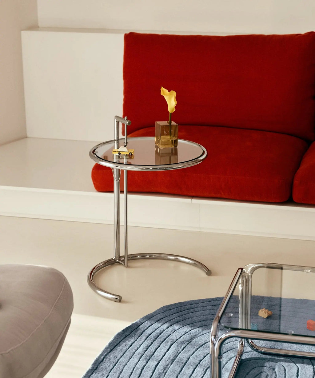 Table d’appoint en acier et verre Helen
