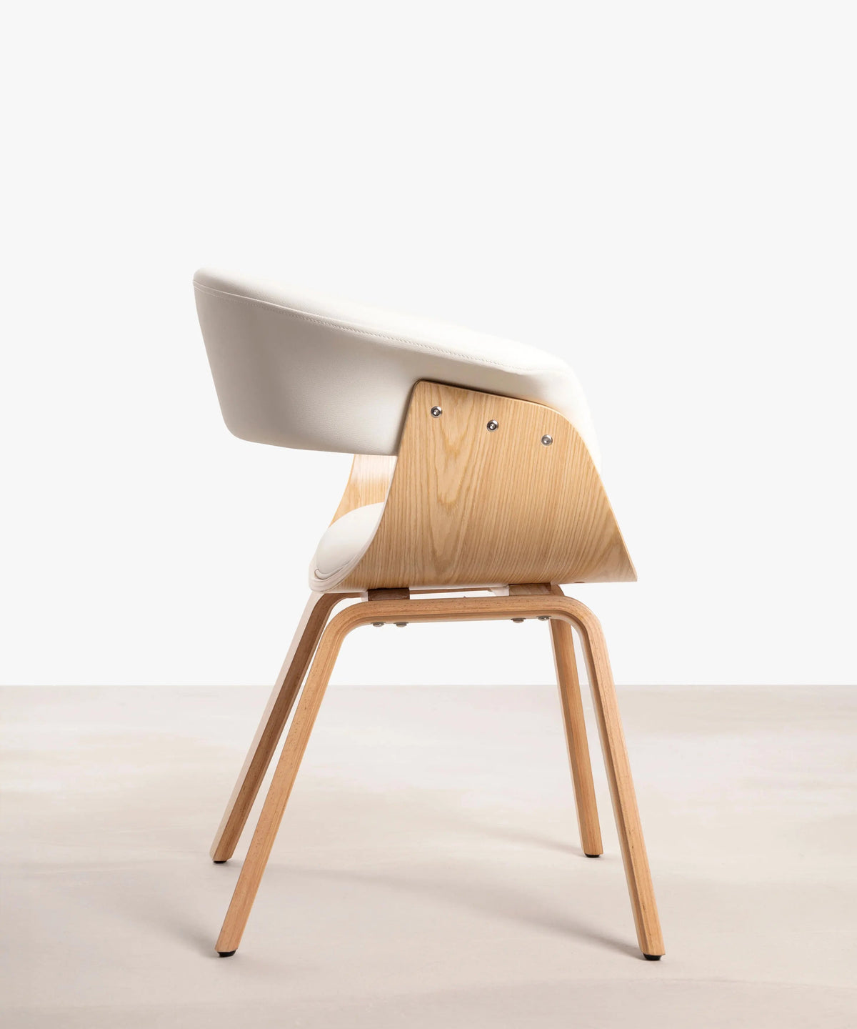 Chaise de salle à manger en bois et similicuir Beckett