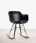 Fauteuil à bascule en polypropylène et bois Elon Arms - Balançoire