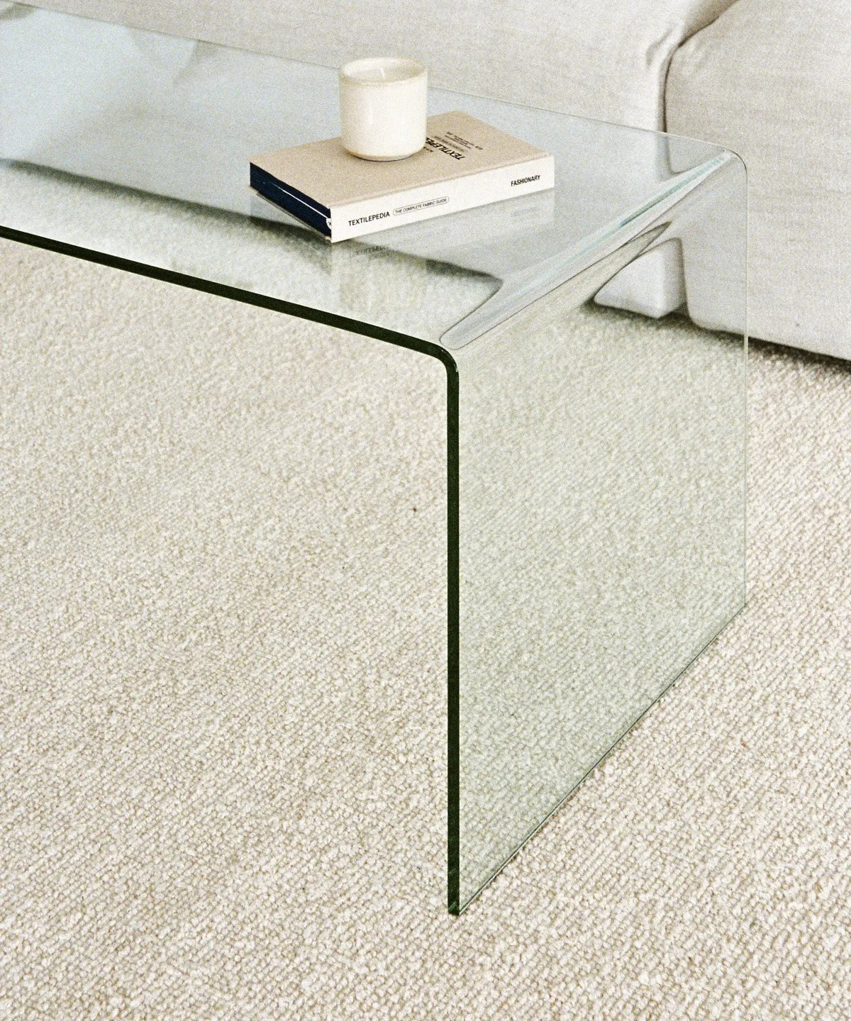 Table basse rectangulaire Cheval en verre trempé (100 cm)