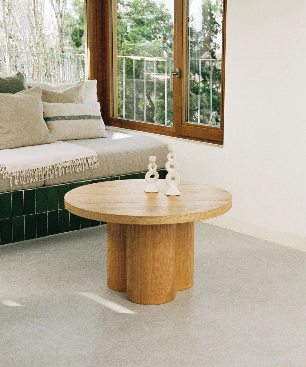 Table basse ronde en bois Odette (80 cm)