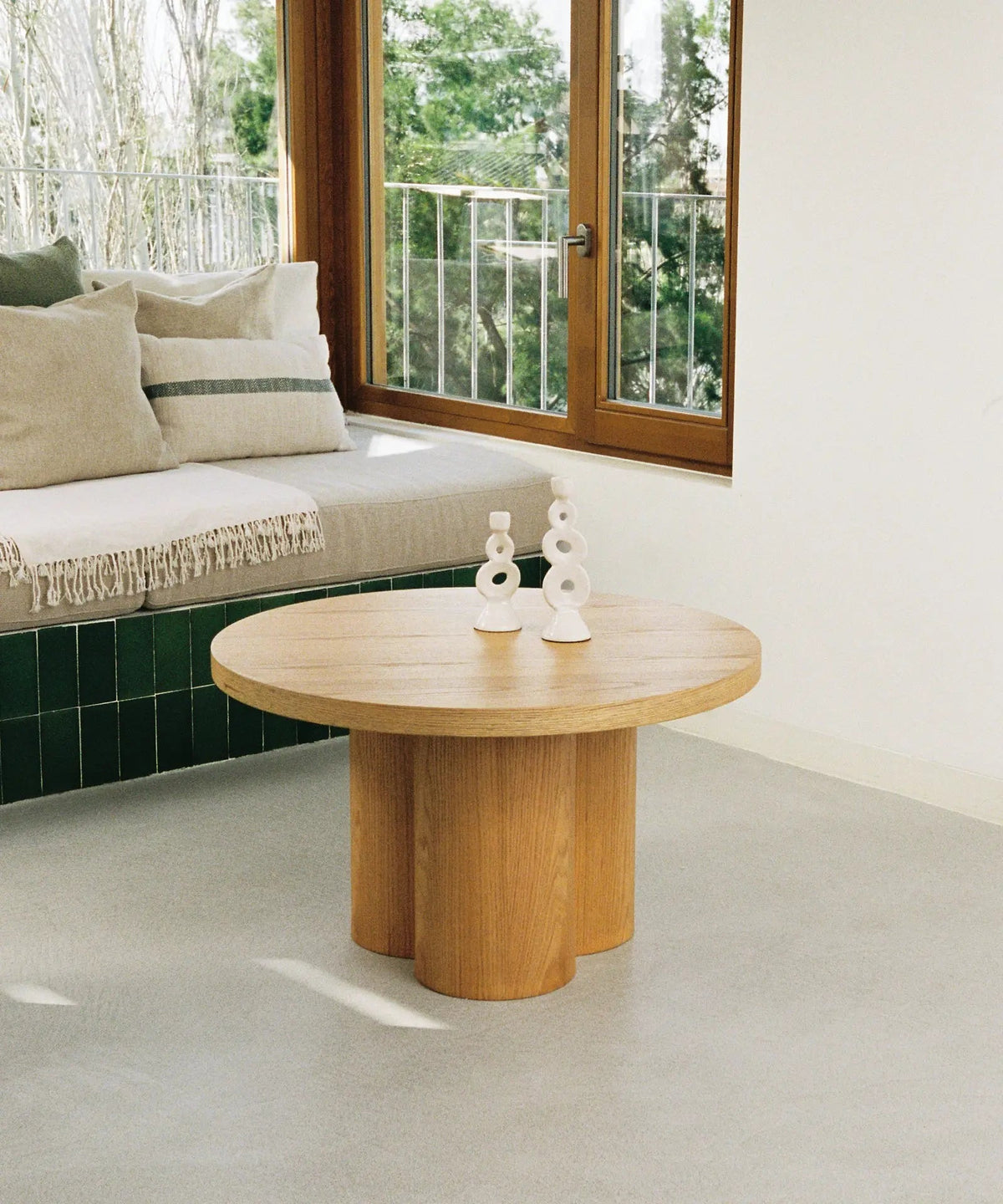 Table basse ronde en bois Odette (80 cm)
