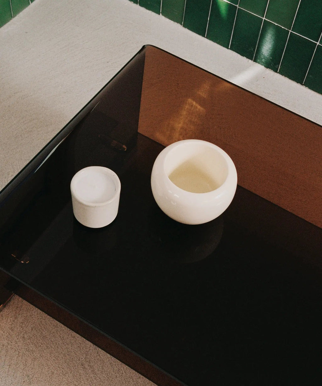 Table basse en verre trempé Olivier (110x55 cm)