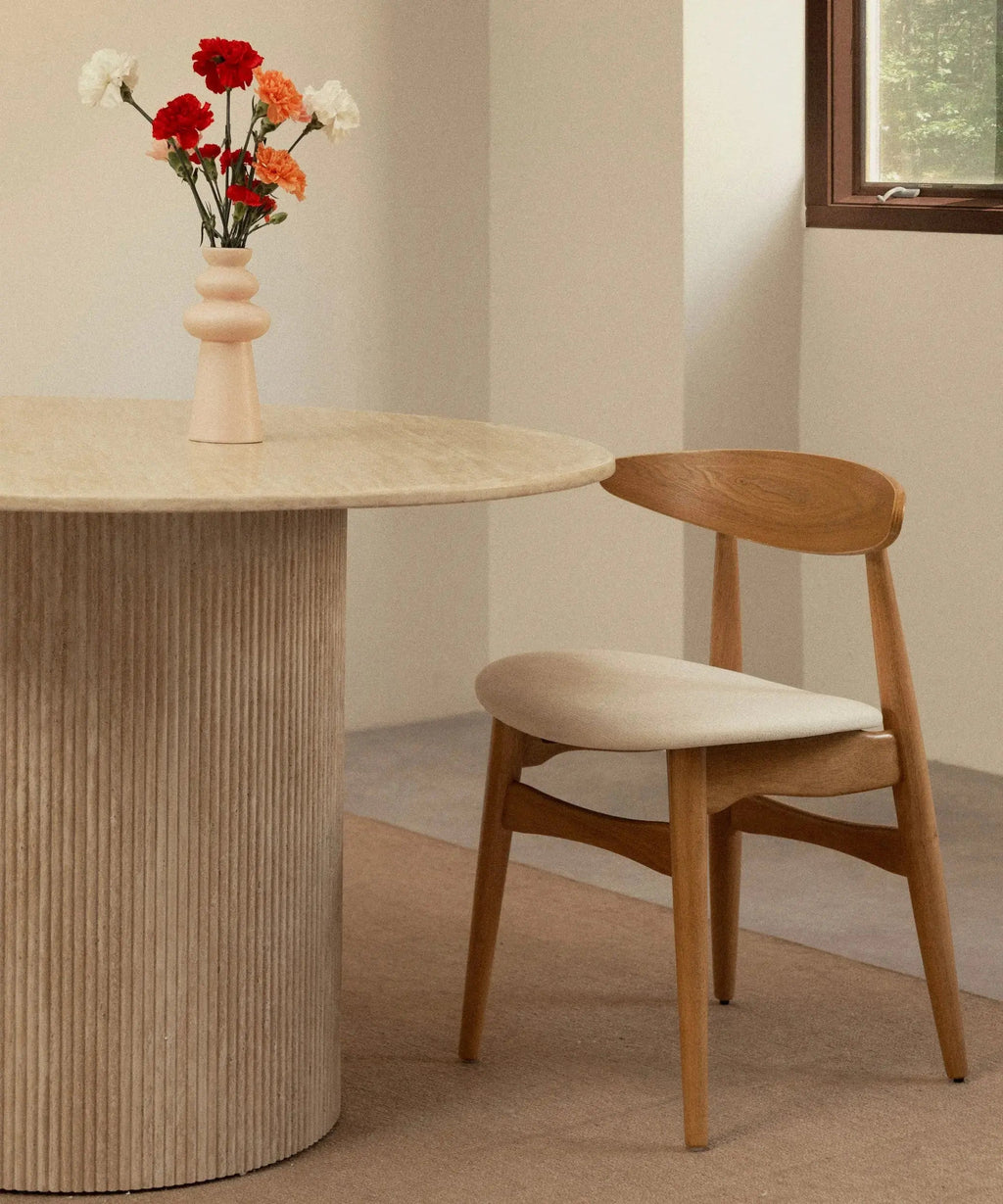 Chaise de salle à manger en bois rembourrée Kyoto