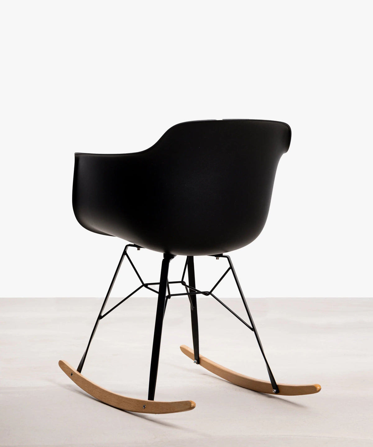 Fauteuil à bascule en polypropylène et bois Elon Arms - Balançoire