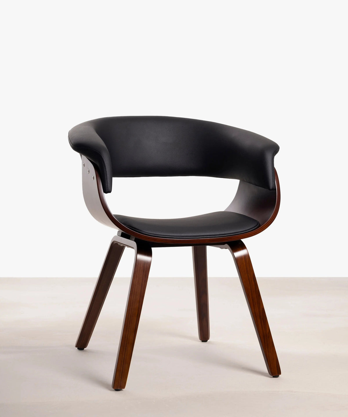 Chaise de salle à manger en bois et similicuir Beckett