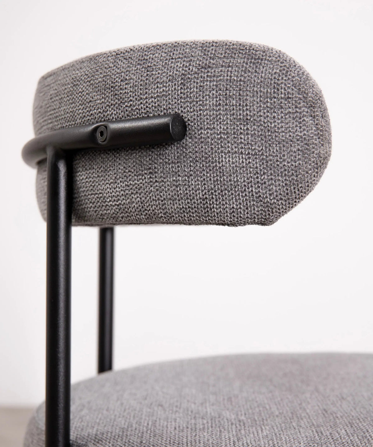 Chaise de salle à manger en tissu et métal Alexia