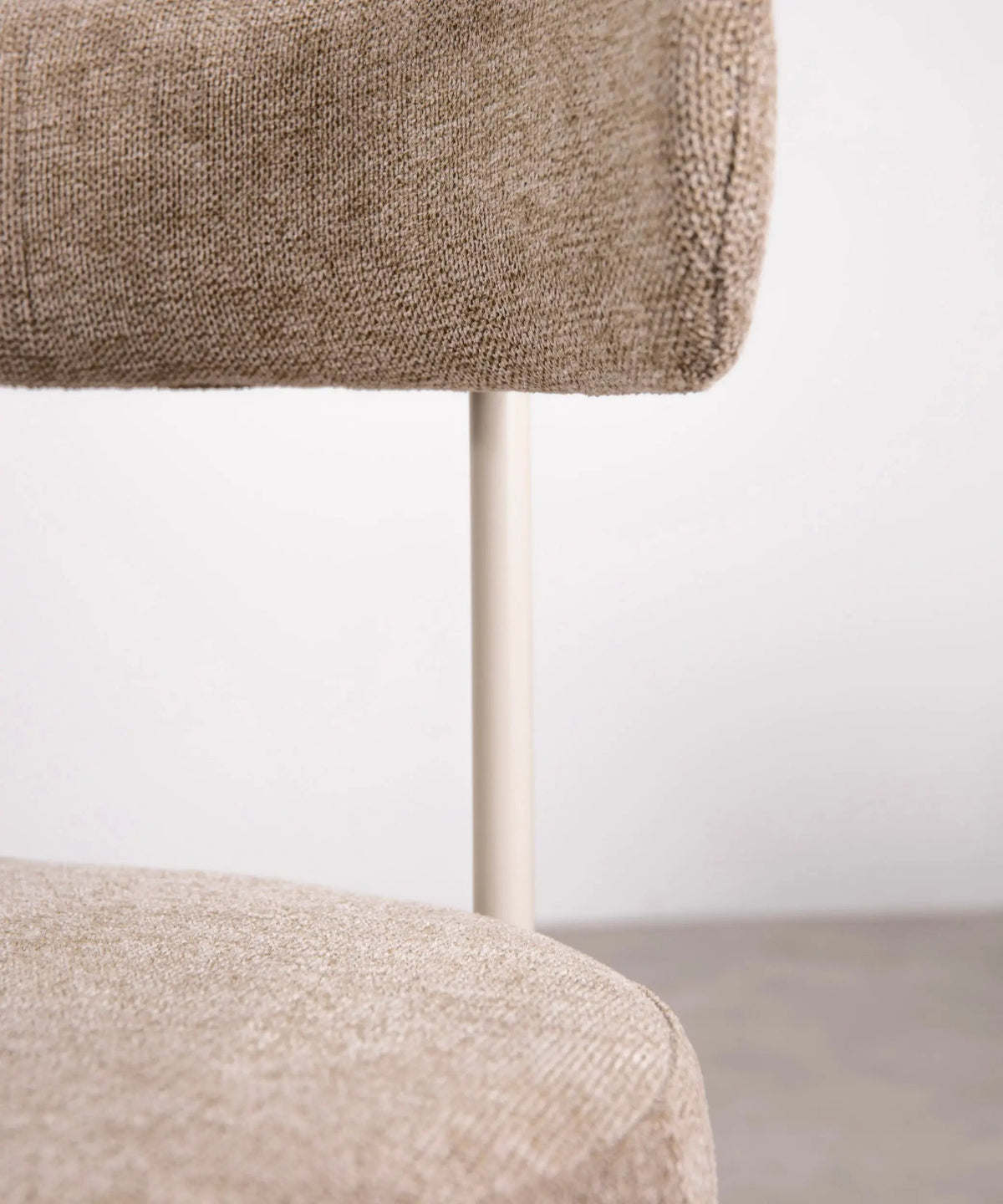 Chaise de salle à manger en tissu et métal Alexia
