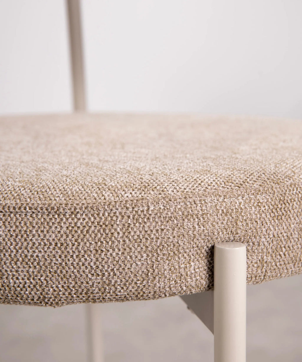 Chaise de salle à manger en tissu et métal Alexia