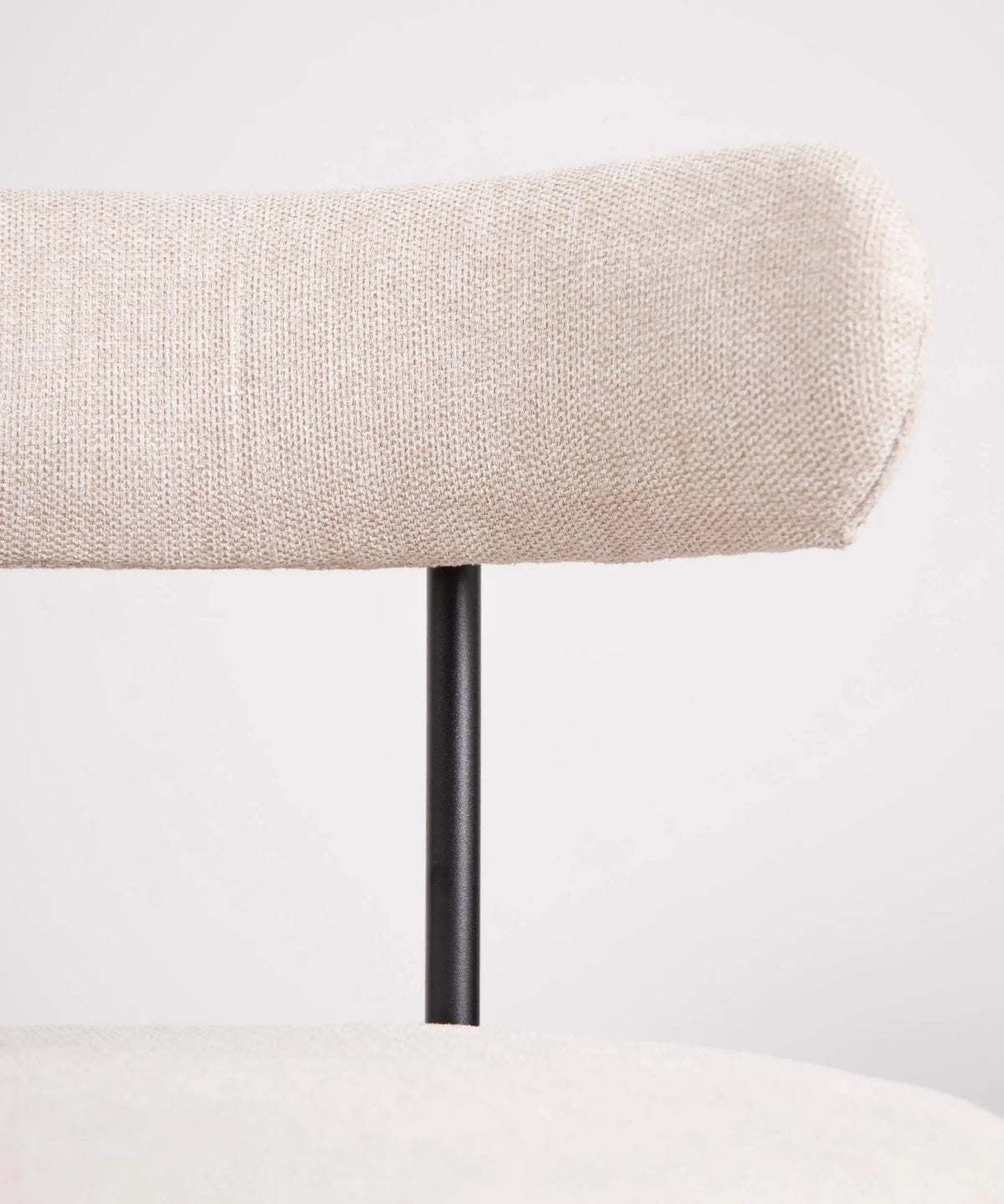 Chaise de salle à manger en tissu et métal Alexia