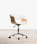 Chaise de Bureau en Similicuir et Bois Beckett