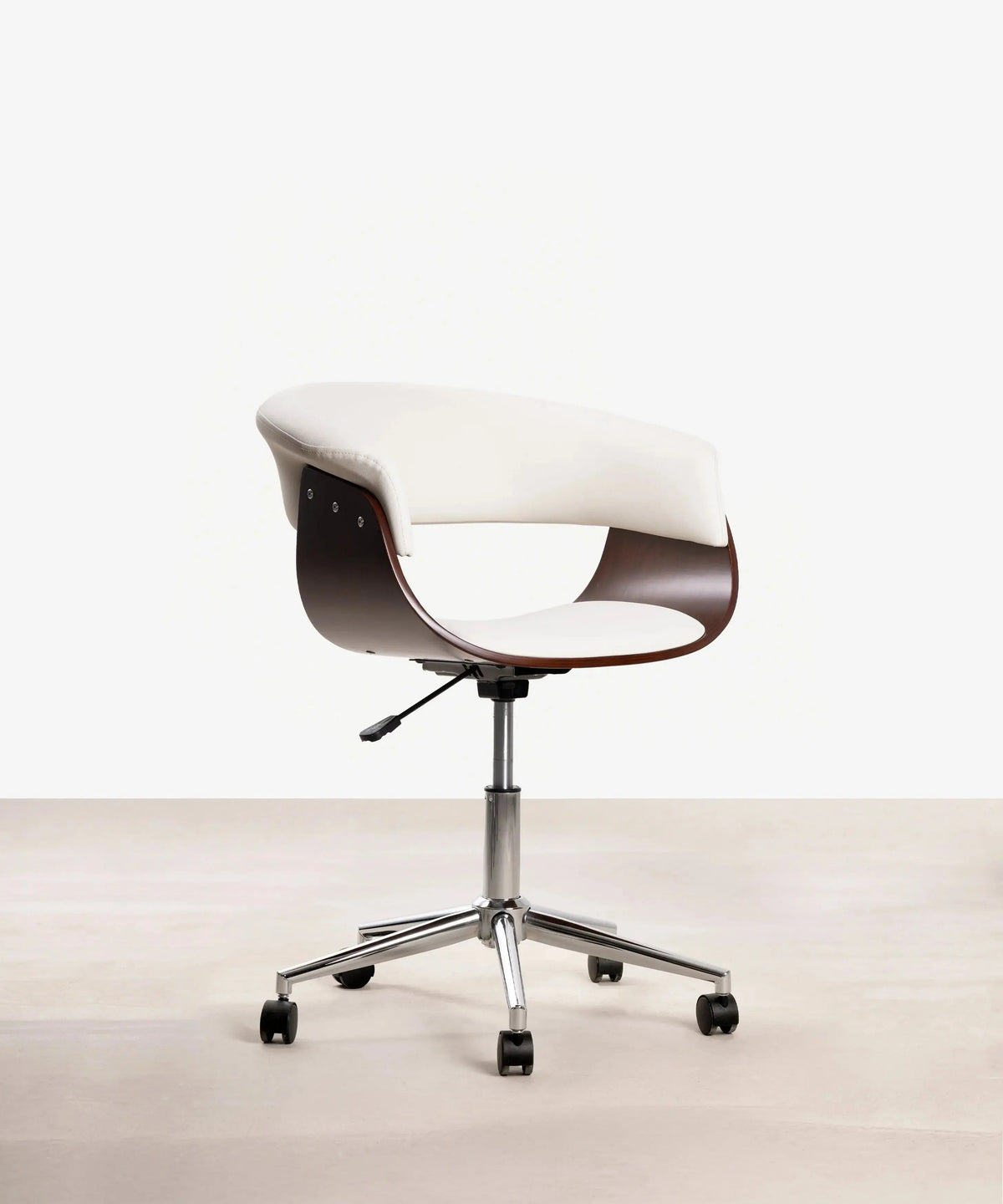 Chaise de Bureau en Similicuir et Bois Beckett
