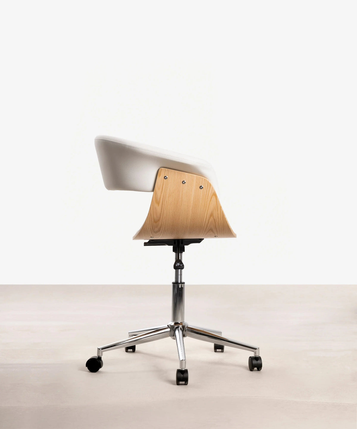 Chaise de Bureau en Similicuir et Bois Beckett
