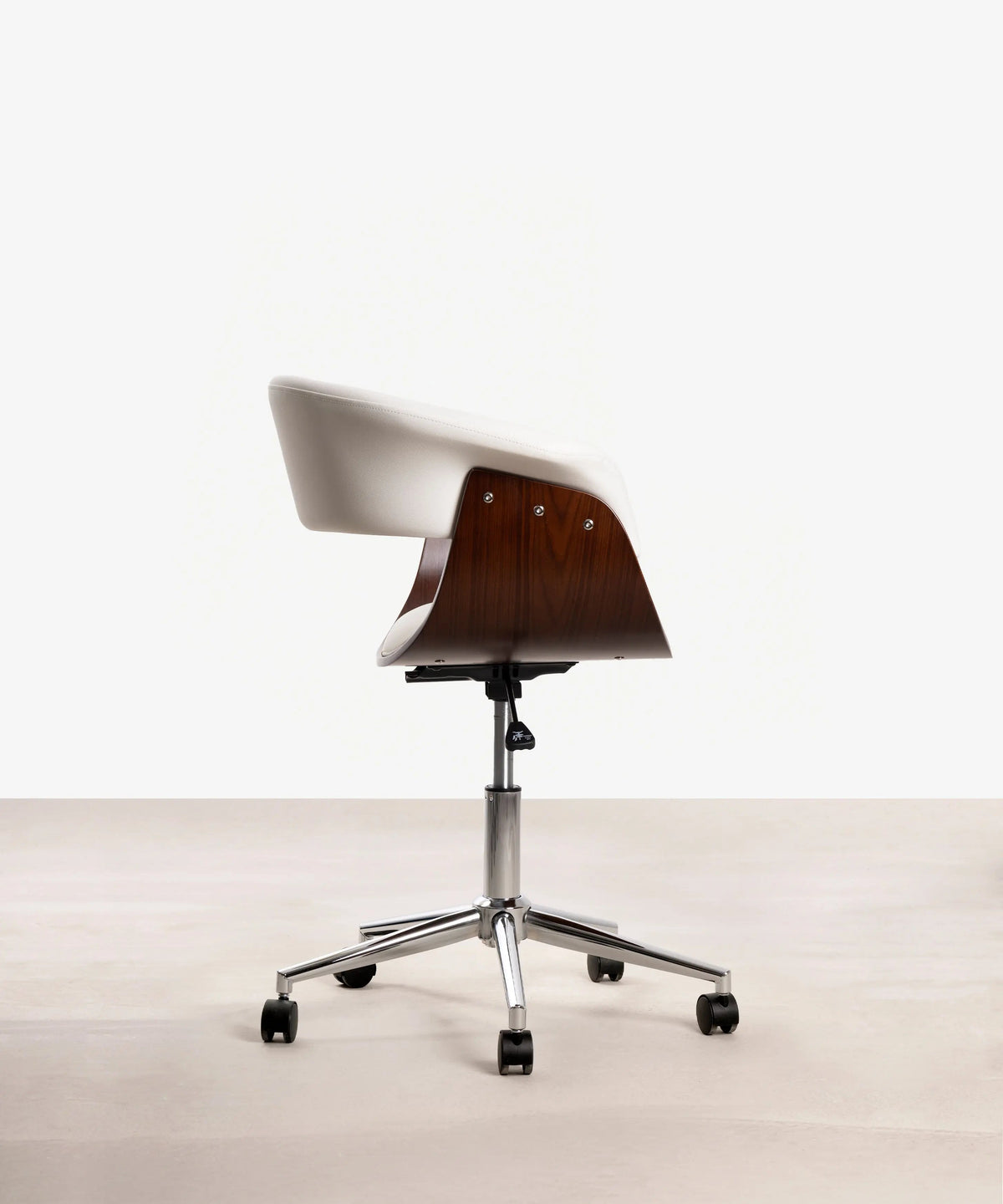 Chaise de Bureau en Similicuir et Bois Beckett