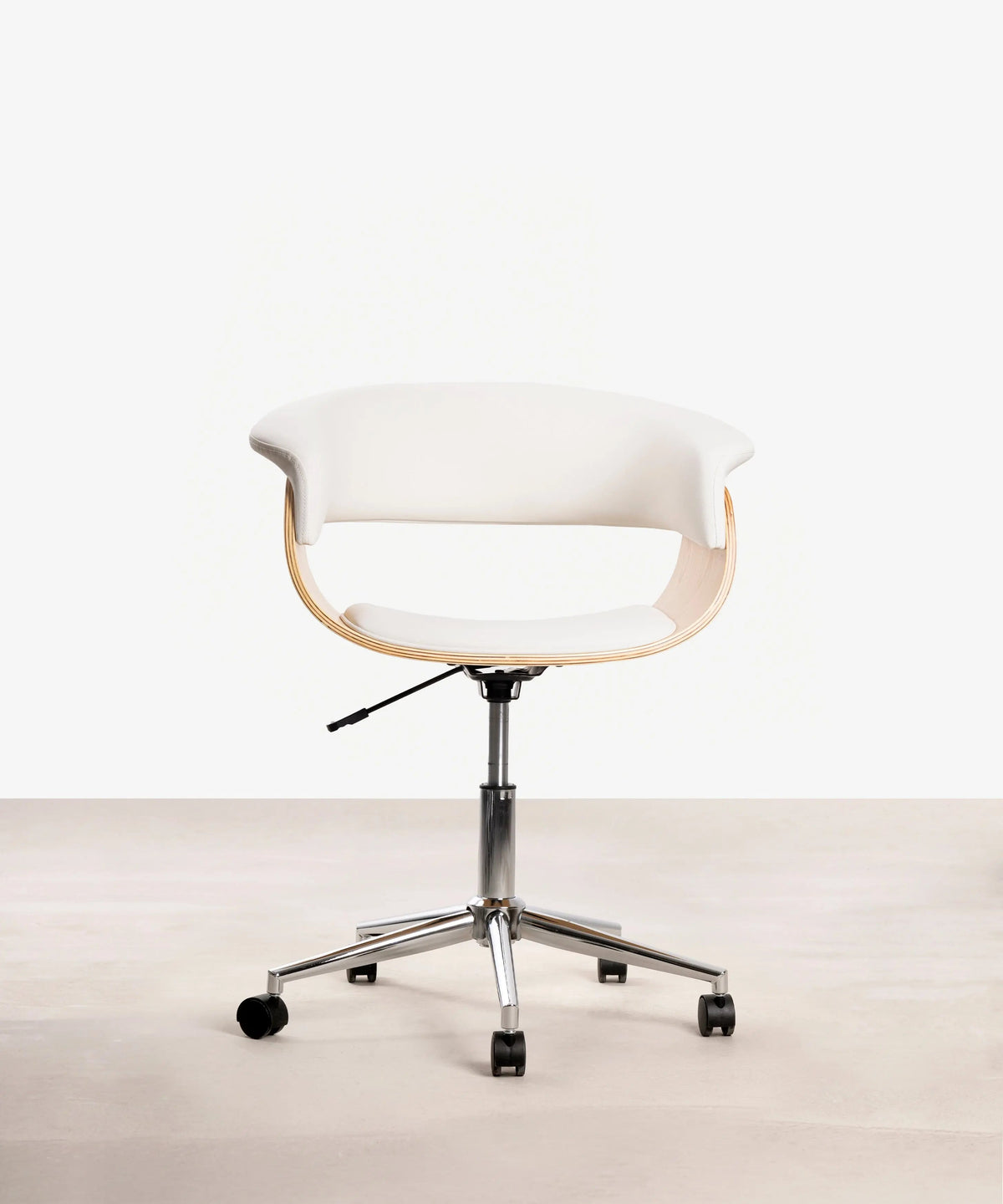 Chaise de Bureau en Similicuir et Bois Beckett
