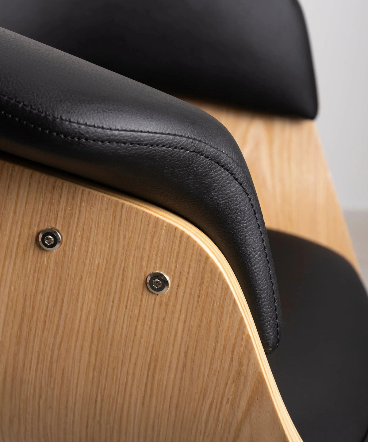 Chaise de Bureau en Similicuir et Bois Beckett