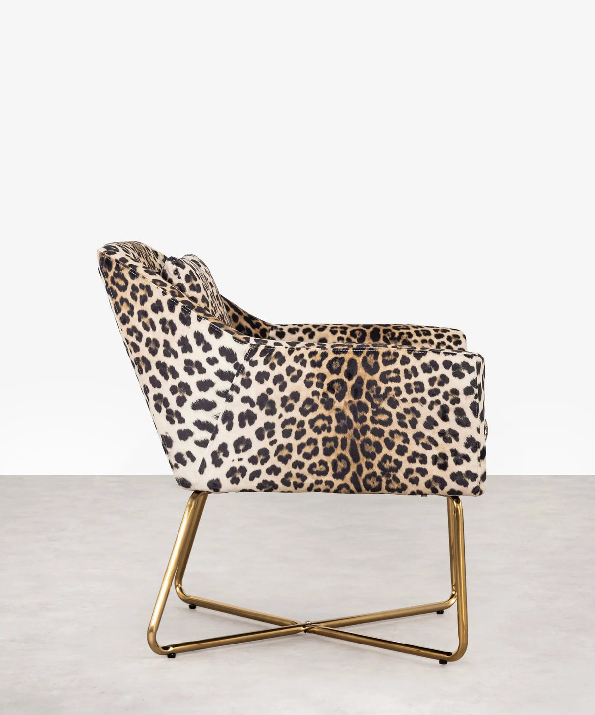 Chaise de salle à manger en tissu velours et métal Savage