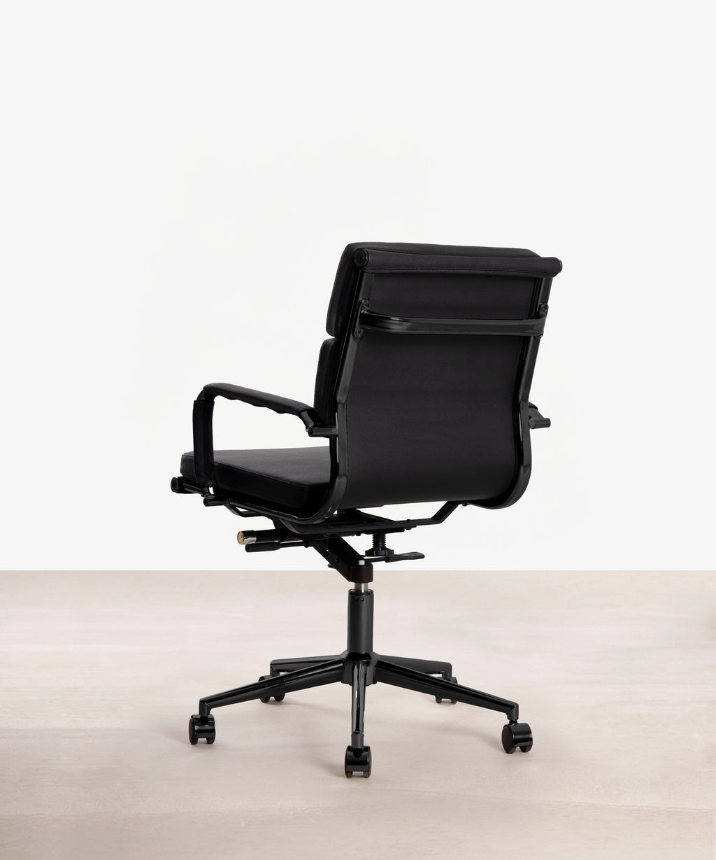 Chaise de bureau en similicuir Belmont Low Back - Black Edition