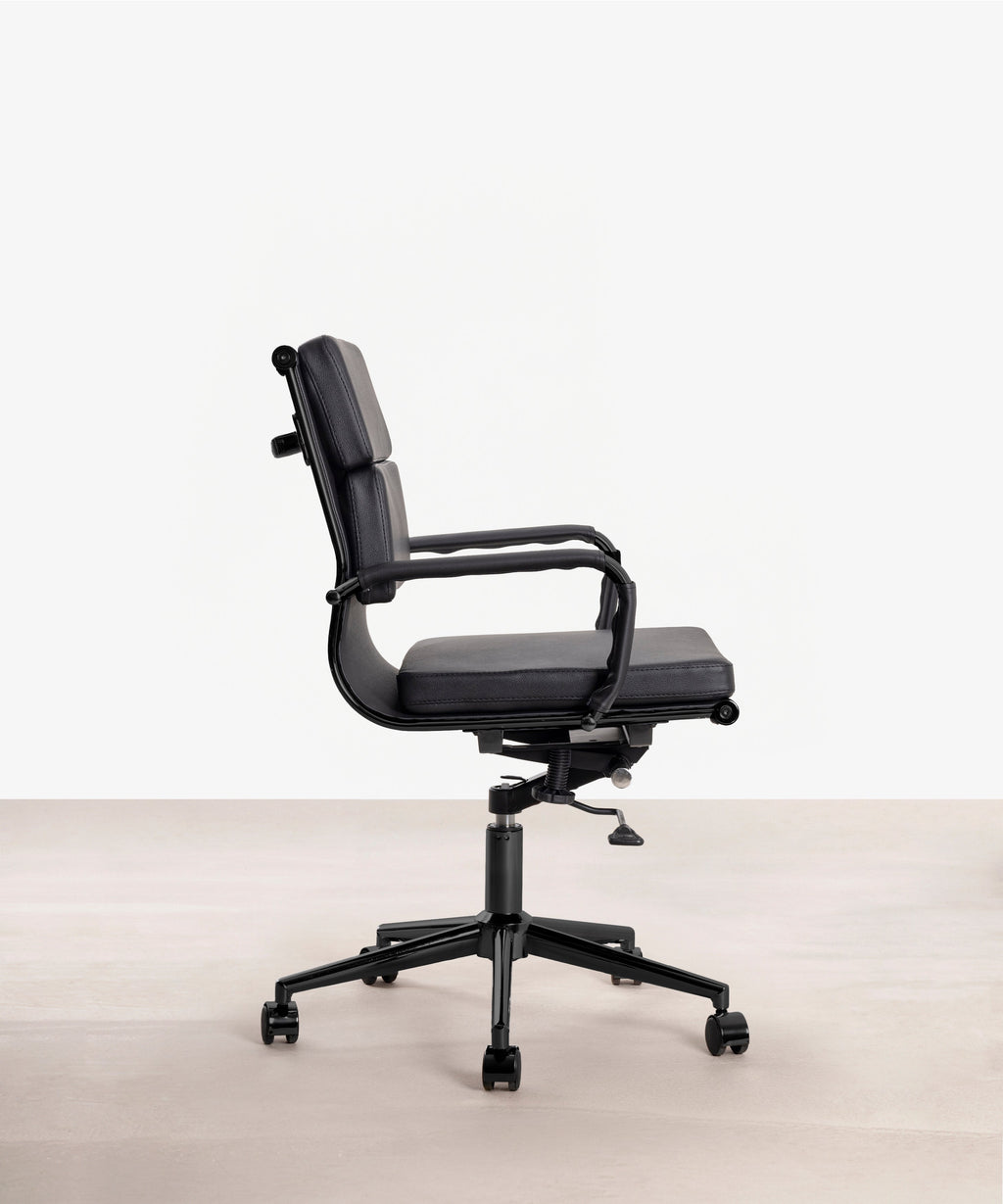Chaise de bureau en similicuir Belmont Low Back - Black Edition