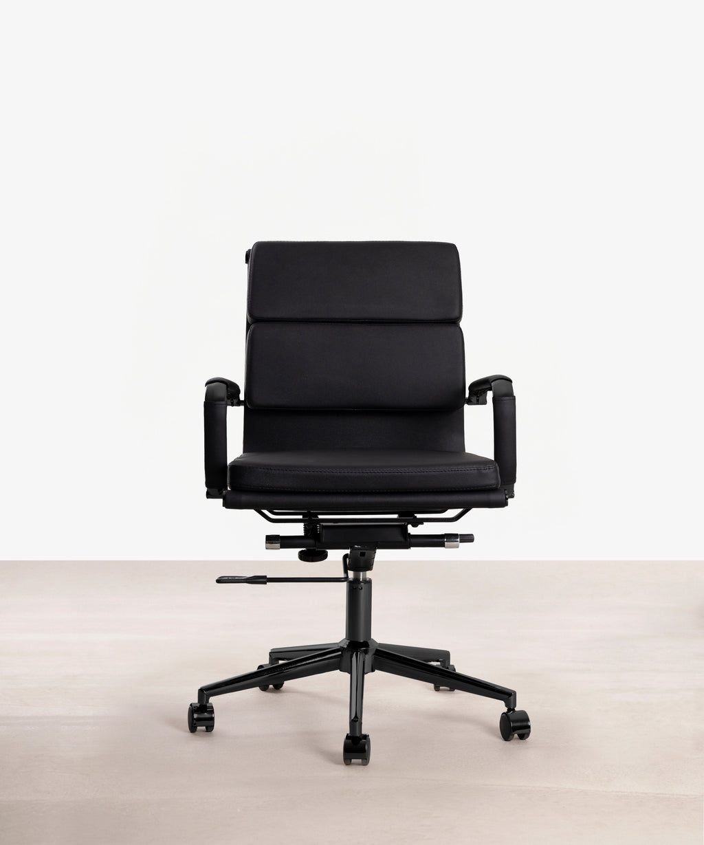 Chaise de bureau en similicuir Belmont Low Back - Black Edition