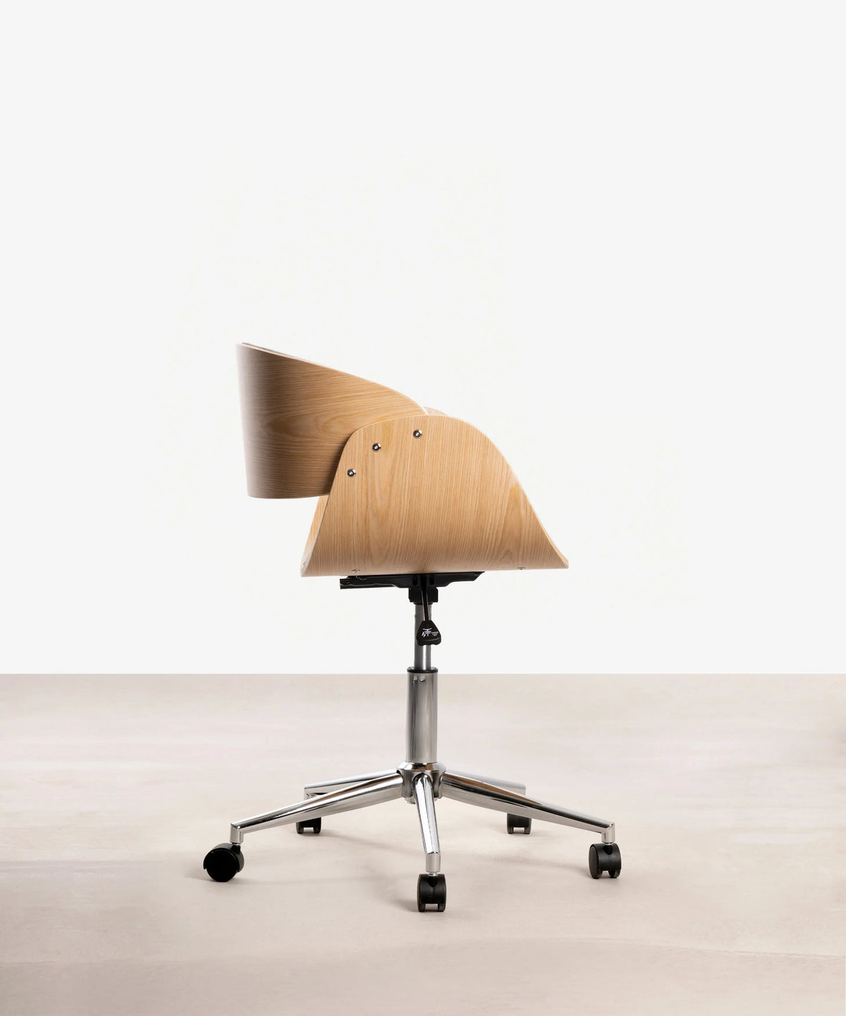 Chaise de Bureau en Similicuir et Bois Debbie