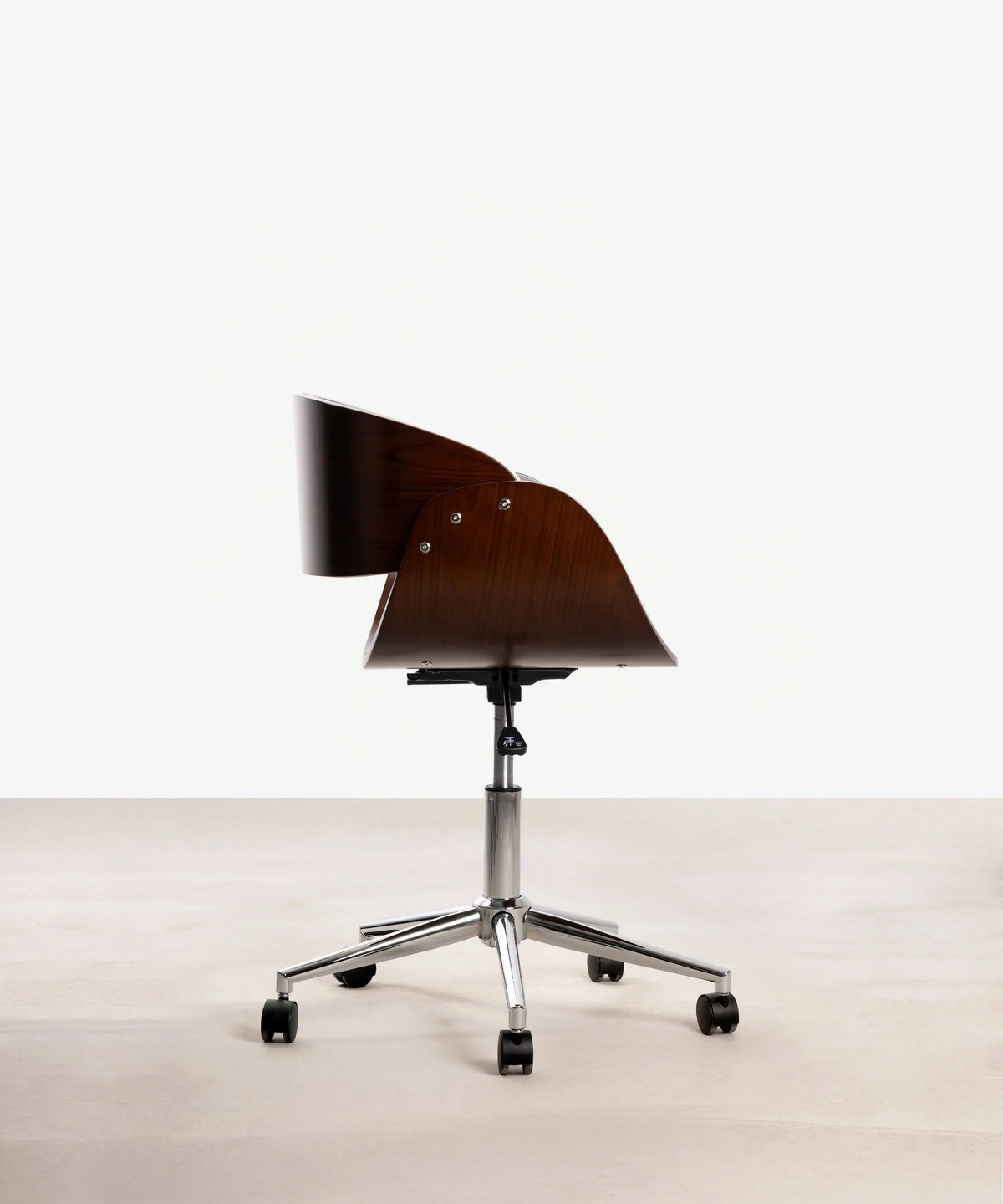 Chaise de Bureau en Similicuir et Bois Debbie