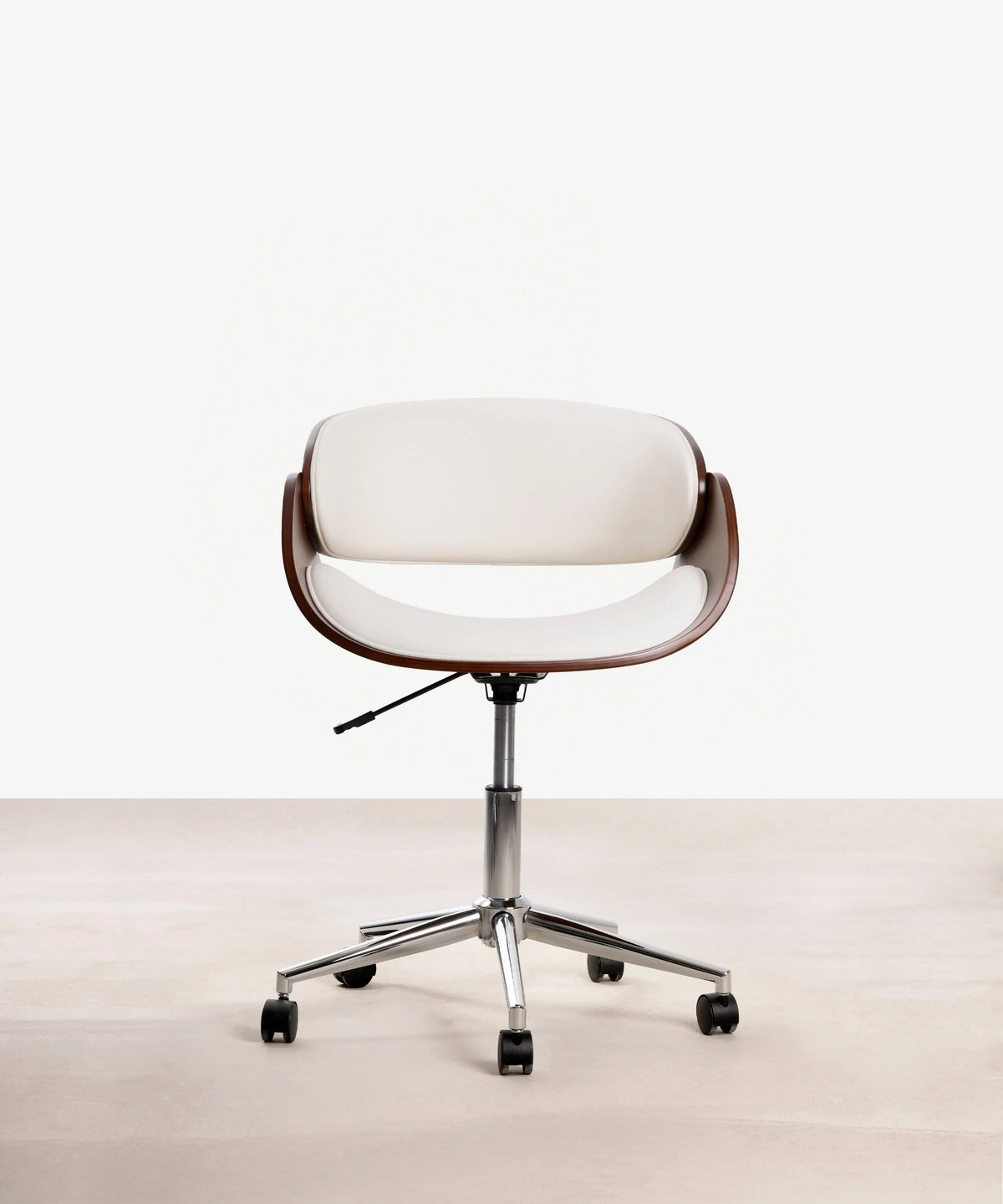 Chaise de Bureau en Similicuir et Bois Debbie