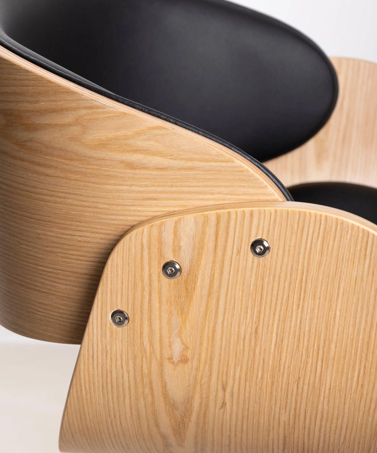 Chaise de Bureau en Similicuir et Bois Debbie