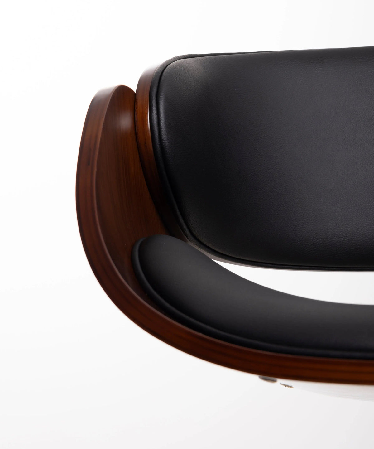 Chaise de Bureau en Similicuir et Bois Debbie