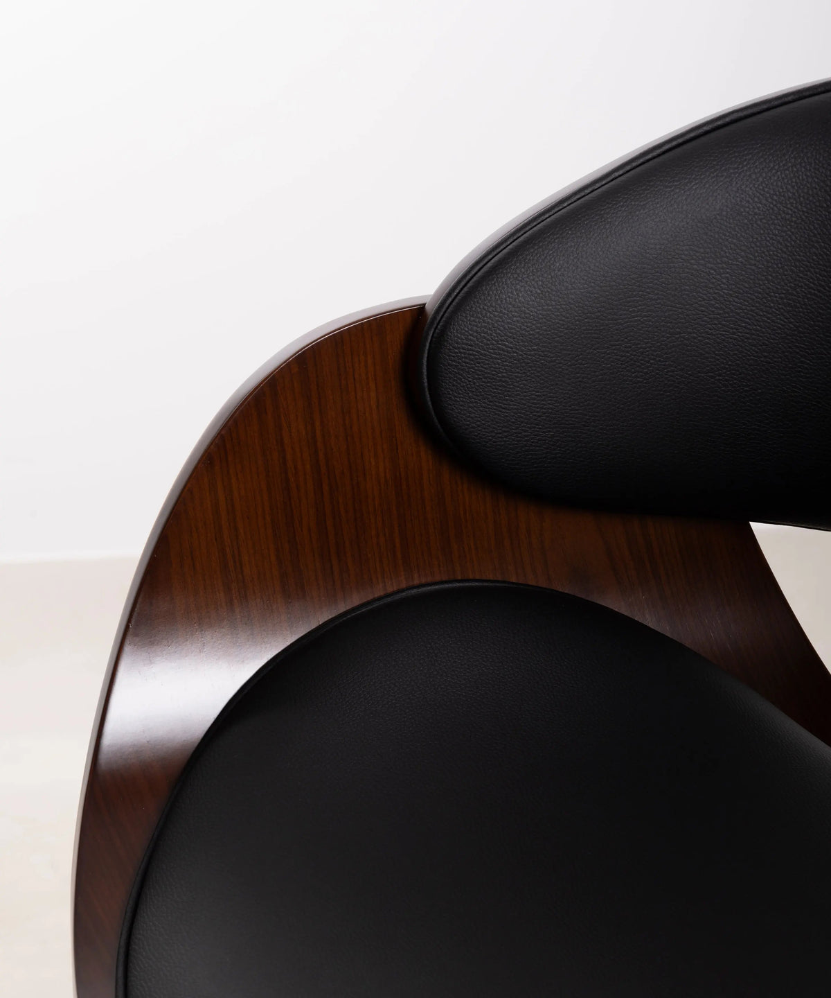 Chaise de Bureau en Similicuir et Bois Debbie