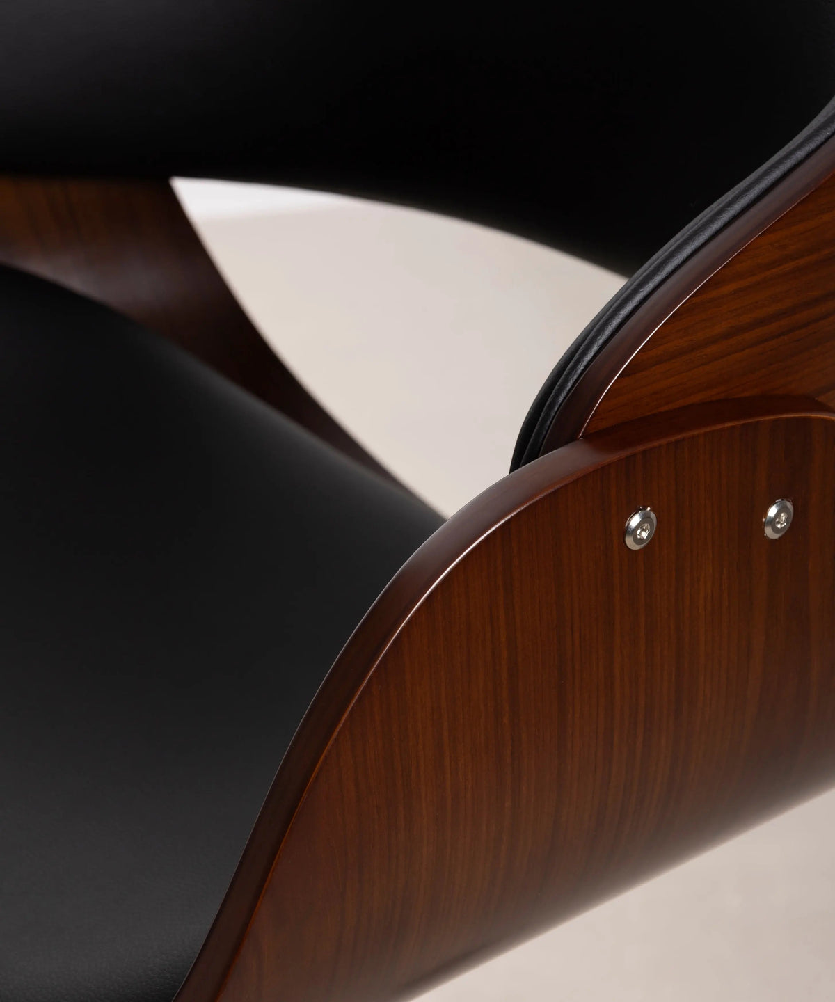 Chaise de Bureau en Similicuir et Bois Debbie