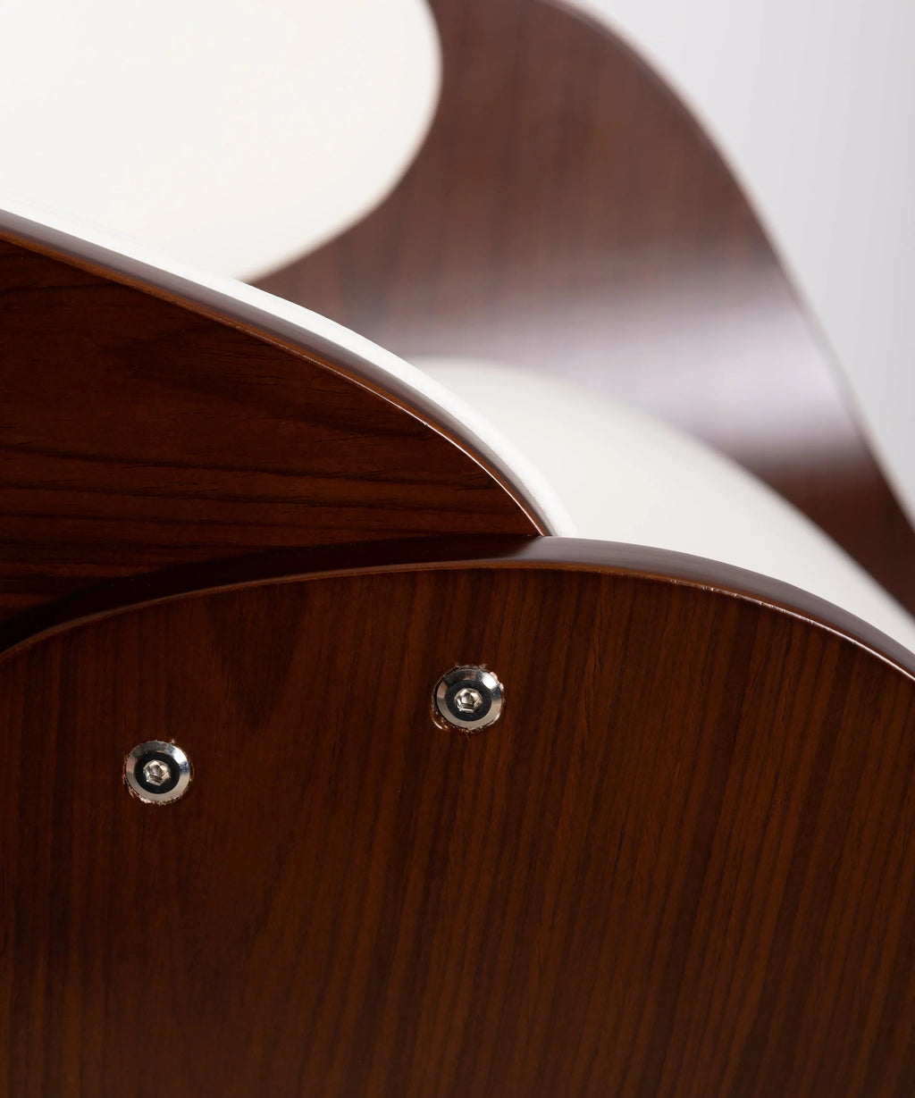 Chaise de Bureau en Similicuir et Bois Debbie