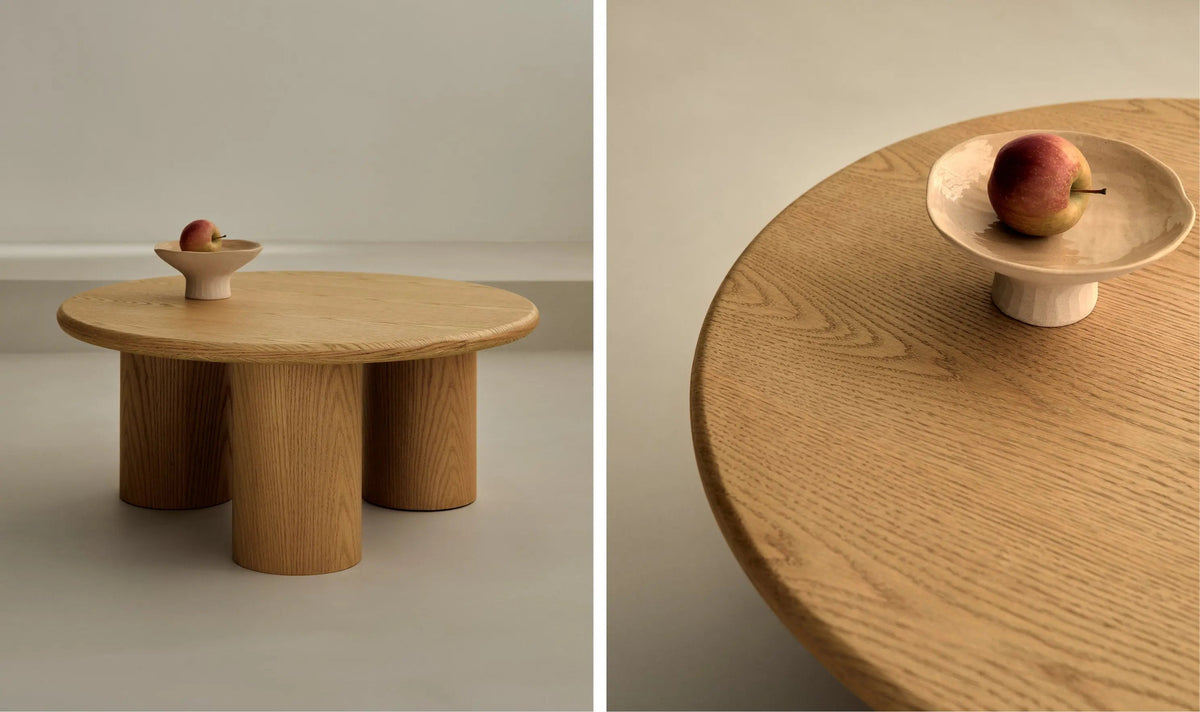 Table basse ronde en bois Aisha (80 cm)