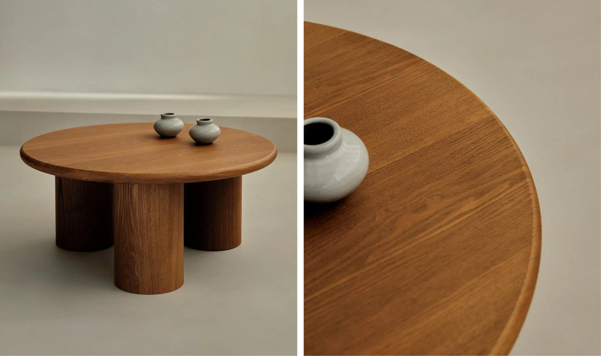 Table basse ronde en bois Aisha (80 cm)