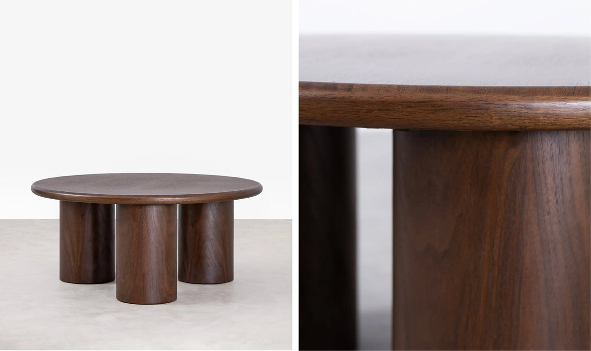 Table basse ronde en bois Aisha (80 cm)