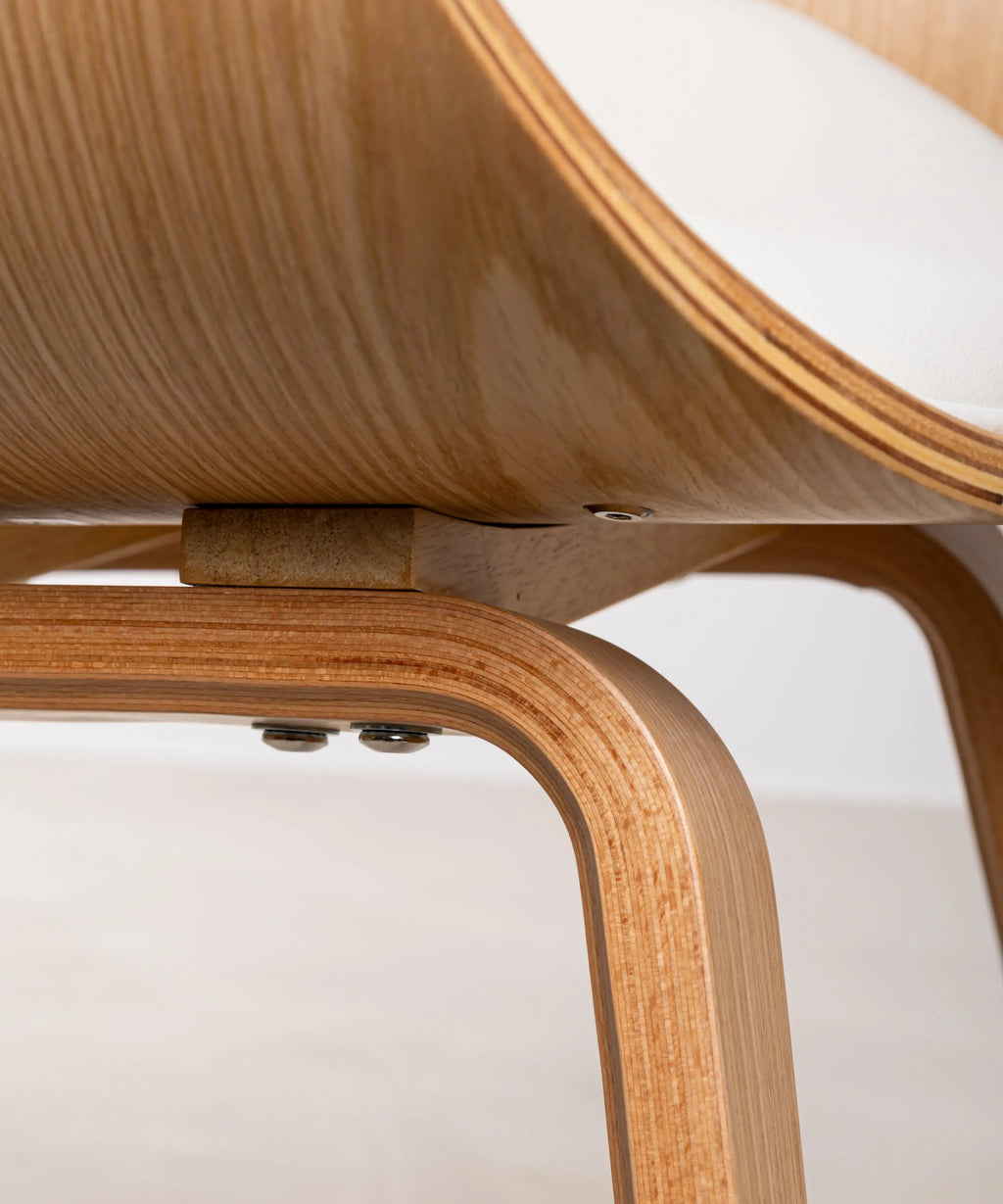 Chaise de salle à manger en bois et similicuir Debbie