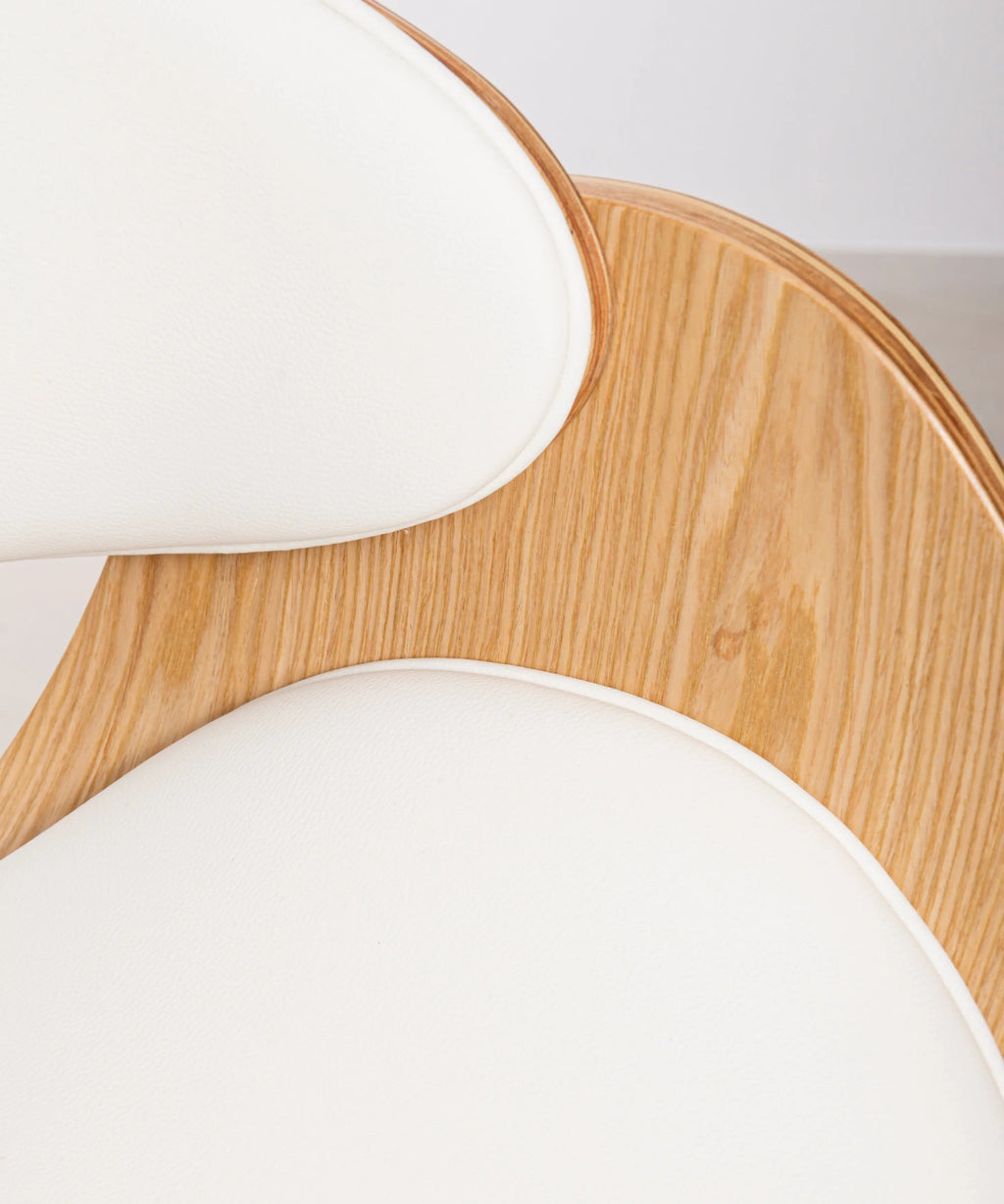 Chaise de salle à manger en bois et similicuir Debbie