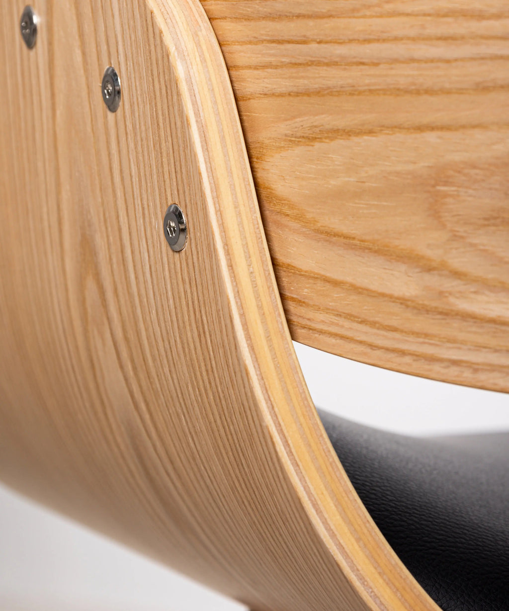 Chaise de salle à manger en bois et similicuir Debbie