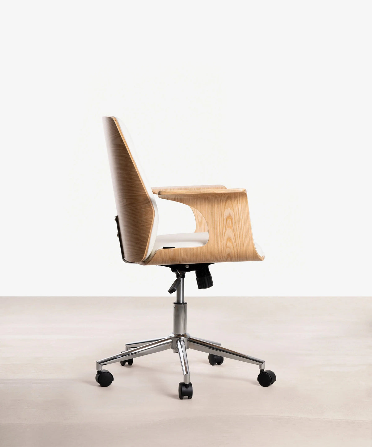 Chaise de bureau en similicuir et bois Malibuu