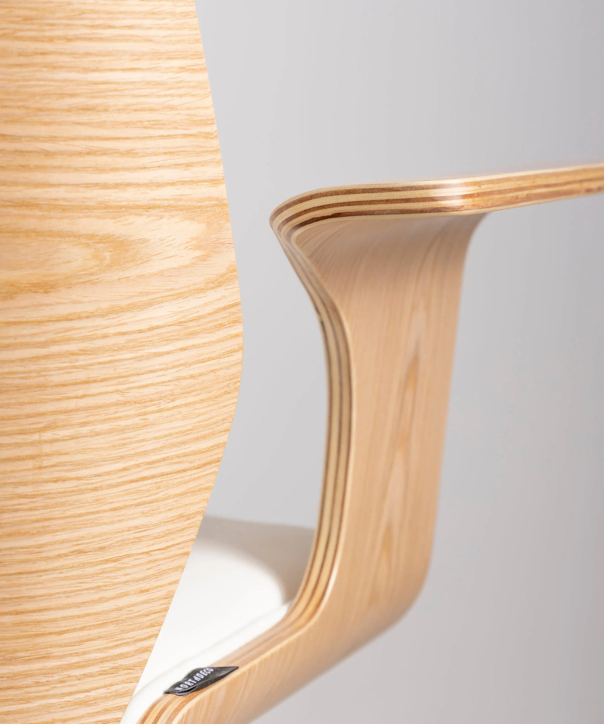 Chaise de bureau en similicuir et bois Malibuu