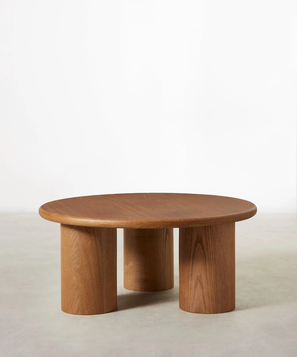 Table basse ronde en bois Aisha (80 cm)
