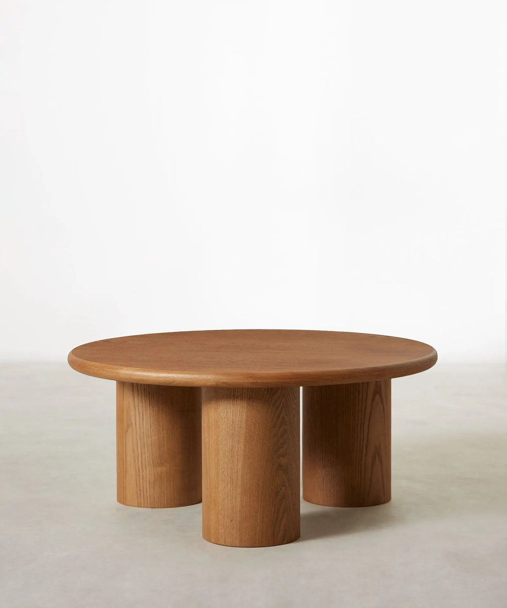 Table basse ronde en bois Aisha (80 cm)