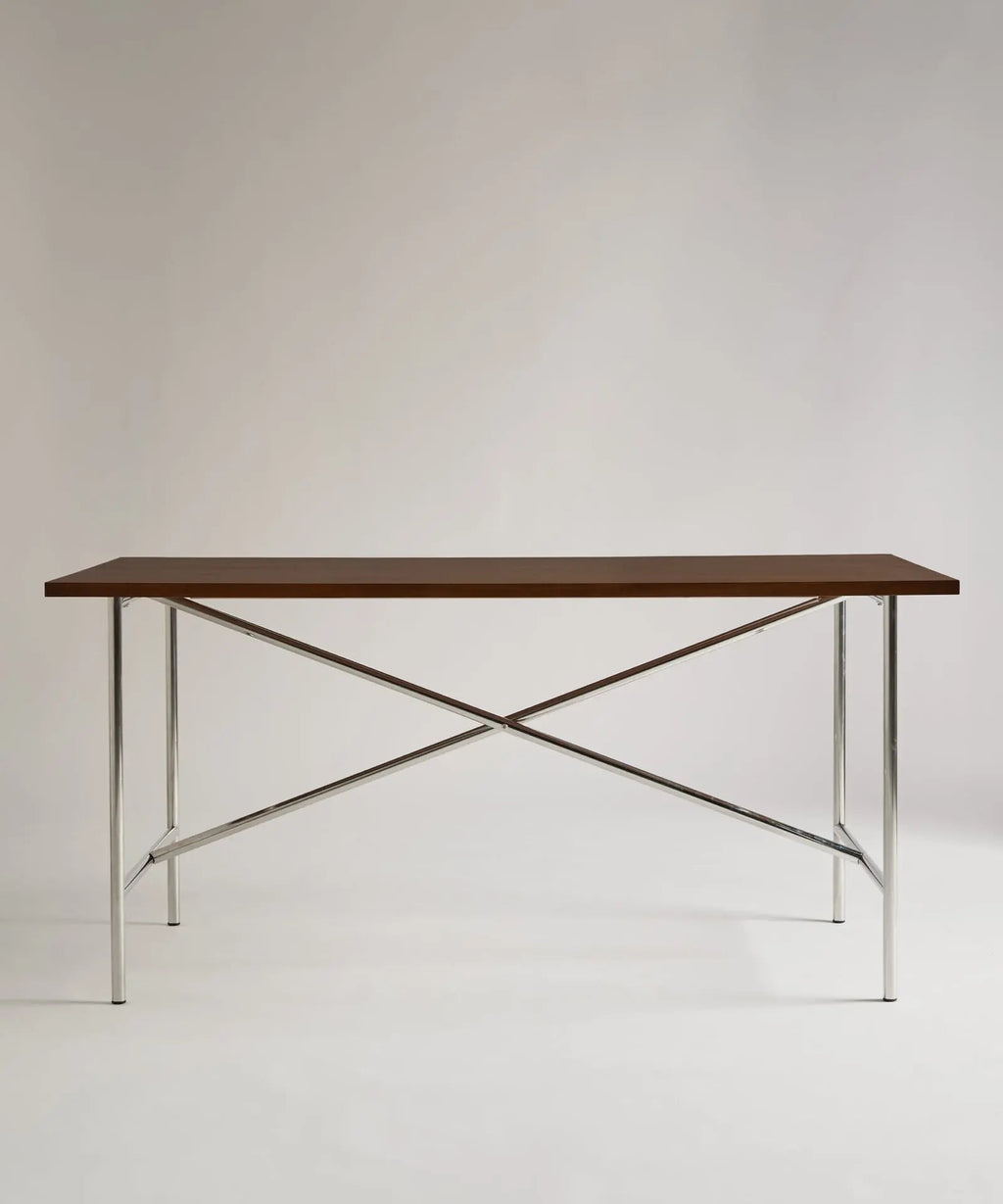 Table à manger rectangulaire en bois et métal Minel (160x80cm)